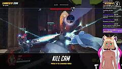 Vtuber Lewdneko plays Overwatch and gets spanked in part 2