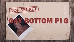 gay bottom pig explores wild toys in solo study session