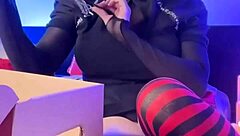 naughty mavis, uh, found her toy box for solo fun.