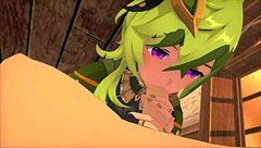 Sunset scenes with Collei from Genshin Impact are pure magic