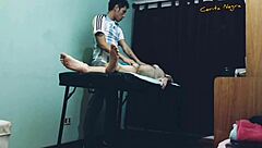 Ever tried a massage with a happy ending like this? 😏 It's part 1 and 2 with amateur gay blowjob action.