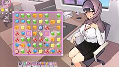 my boss teasin me with massive tits in hentai game