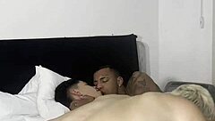 Nephew Arrives Early To See Uncles Fucking In Gay Threesome