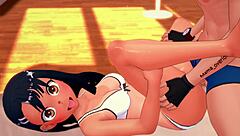 Hayase Nagatoro in bikini rides for uncensored hentai!