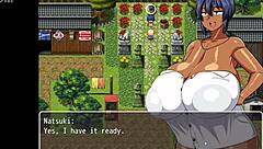 Tanned Girl Natsuki Hentai Game Ep 11 The Village Chief Masturbate On Her While She Is Changing In Public