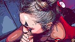 Yo, that intense Halloween fuck with hot clown Miriam Prado in hentai animation is wild!