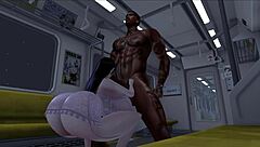 Damn, busty slut gets railed by BBC on a train!