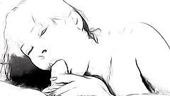 Nymphomaniac gives intense blowjob in Take On Me cartoon