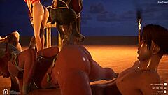 Whoa, this wildlife orgy in 3D anime hentai is totally wild! 🐾🔥