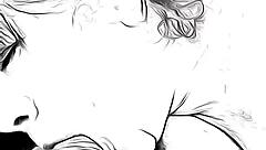 Nymphomaniac gives intense blowjob in Take On Me cartoon