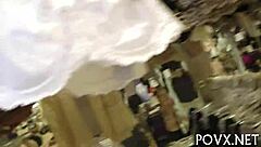 Appealing teen 18+ sucks cock in hardcore doggystyle fucking.