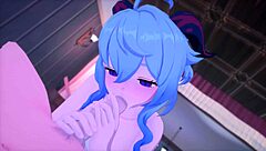 feeling so torn watching ganyu break in genshin impact hentai.