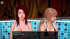 My new family blonde milf shows big ass