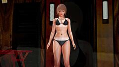 My new family blonde milf shows big ass