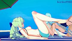 Wow, saint-germain and cagliostro dive into wild lesbian and futanari hentai action!