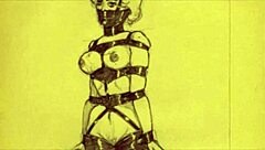 vintage erotic drawings bring retro charm in classic cartoon style.