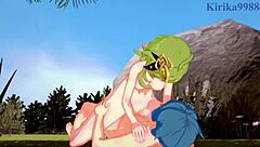 i watch shenhe and collei and xingqiu havin intense sex in genshin impact hentai with big tits and creampie