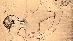 vintage erotic drawings bring retro charm in classic cartoon style.