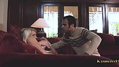 amateur blonde with big tits craves cum facial