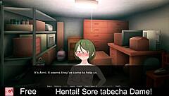 Playing erotic hentai game with anime characters