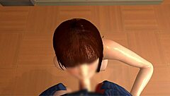 My cousin's sister gives me blowjob in classroom after school