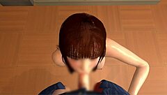 My cousin's sister gives me blowjob in classroom after school