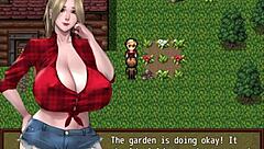 Watching a porno with a busty milf in wild hentai zombie retreat game part 5.