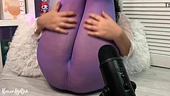 Oops, wet hot sounds on my leggins asmr