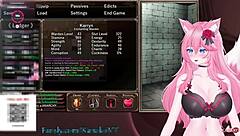 horny catgirl kanakovt teased with vibe, cums hard on sex machine