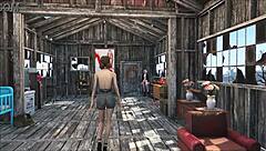 Fallout 4 character gets flirty in sexy home scene