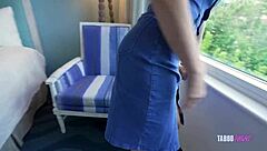 I'm sharing a bed with stepmom on vacation, things might get wild.