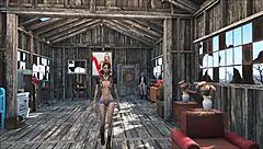Fallout 4 character gets flirty in sexy home scene