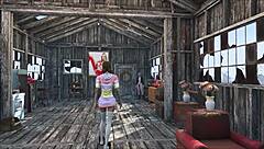 Fallout 4 character gets flirty in sexy home scene