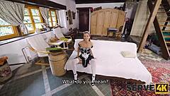 yo, caught this hot european maid serving more than room service 😉