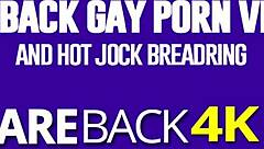 just chilling with two kinky friends for a hot bareback gay threesome in bondage