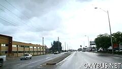 Intense Homosexual Sex On The Move.