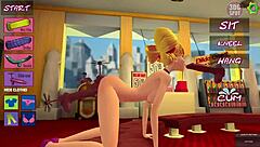 Naughty Blonde Enjoys Wild Fun with Dildos in 3D Animation