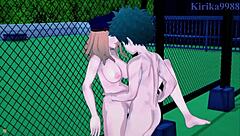 Camie Utsushimi, Itsuka Kendo, and Izuku Midoriya in wild My Hero Academia hentai creampie