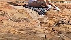 Brazilian beach teen asks, Caught me bent over in public doggystyle, wanna watch?