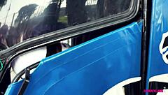 Peruvian latina handles taxi fare in a unique way after shopping