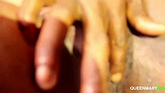 i become obsessed with my ebony bbw neighbor's shaved pussy and big ass