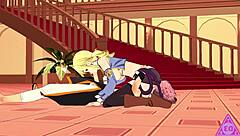 Lucy Natsu Delivers Intense Blowjob and Handjob Leading to Cumshot in Fairy Tail Hentai Uncensored Video