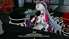 Carlotta explores anime worlds with hentai elements in her journey