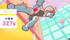 Odymos LGBT hentai ep 2 - banging ceiling lamp as anal plug in class! 😲