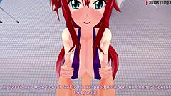 rias gremory asking for sex in the bathroom bikini hs dxd ntr madness 4