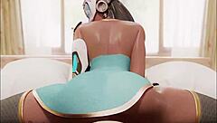 symmetra redux gets naughty in a wild perv garden hentai scene