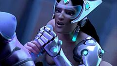 symmetra redux gets naughty in a wild perv garden hentai scene