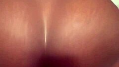 In the bedroom, the amateur ebony girl next door bends over for sucking and fucking her neighbors