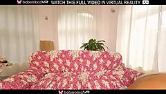 hot blonde victoria pure moaning while rubbing her shaved pussy in vr 😩