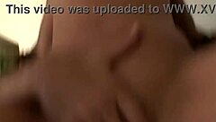 Carman gets drilled outdoors in the afternoon, ending with cum on her tongue